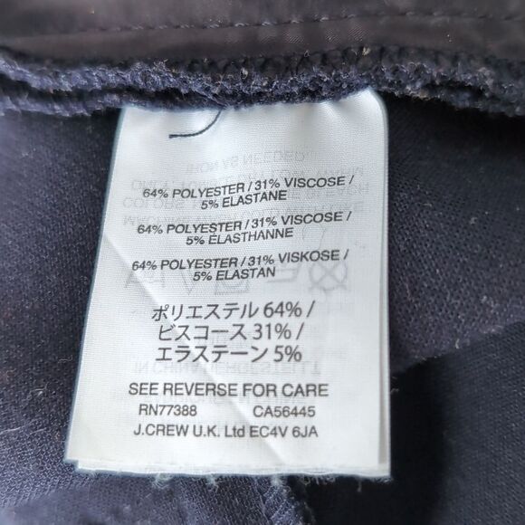Jcrew 365 navy  full-length trouser in four-season stretch size 10 - Picture 5 of 9